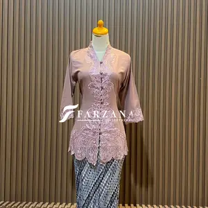 Kebaya Encim Bordir Senada Lengan 3/4 Bahan Katun Micro Premium Terlaris dan Termurah Bisa COD