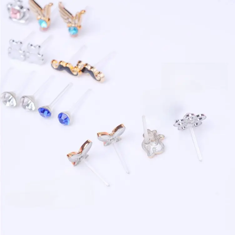 36 pasang /kotak Anting Tusuk Bentuk Hati bergaya Warna untuk Wanita 4