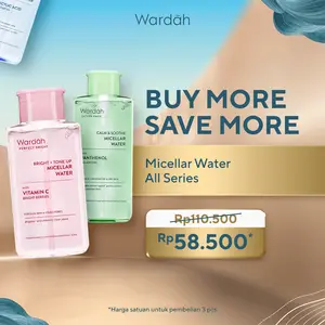 WARDAH Micellar Water All Series - Perfect Bright, Calm and Soothe Nature Daily, Acnederm, Lightening Oil Infused - Pembersih Wajah Make Up Remover Waterproof Tanpa Bilas - Skincare