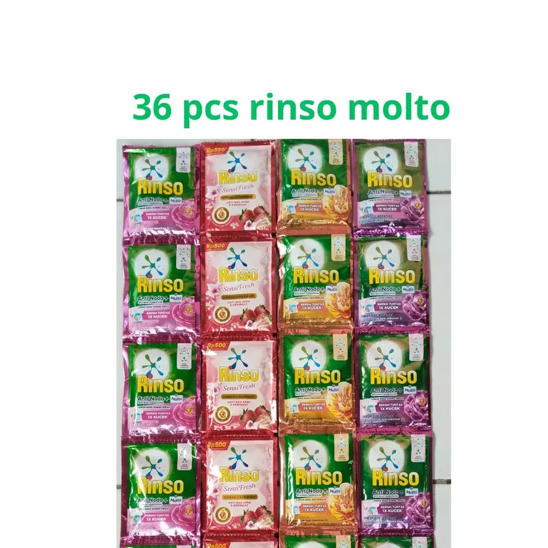 Sabun Cuci Baju Rinso Liquid 36 Pcs Bersih Pembersih detergent cair softener 0