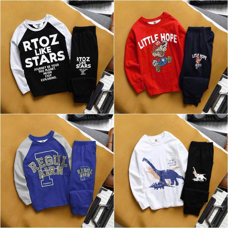   COMBO BỘ BÉ TRAI  Bộ quần áo thu đông trẻ em MOONBE - Bộ Thu Đông Dài Tay Bé Trai Bé Gái Size Đại - Bộ Đồ Ngủ Bé Trai Bé Gái -  Chất Cotton Mềm Mát - Thời Trang Trẻ Em Moonbe - Bộ RT 