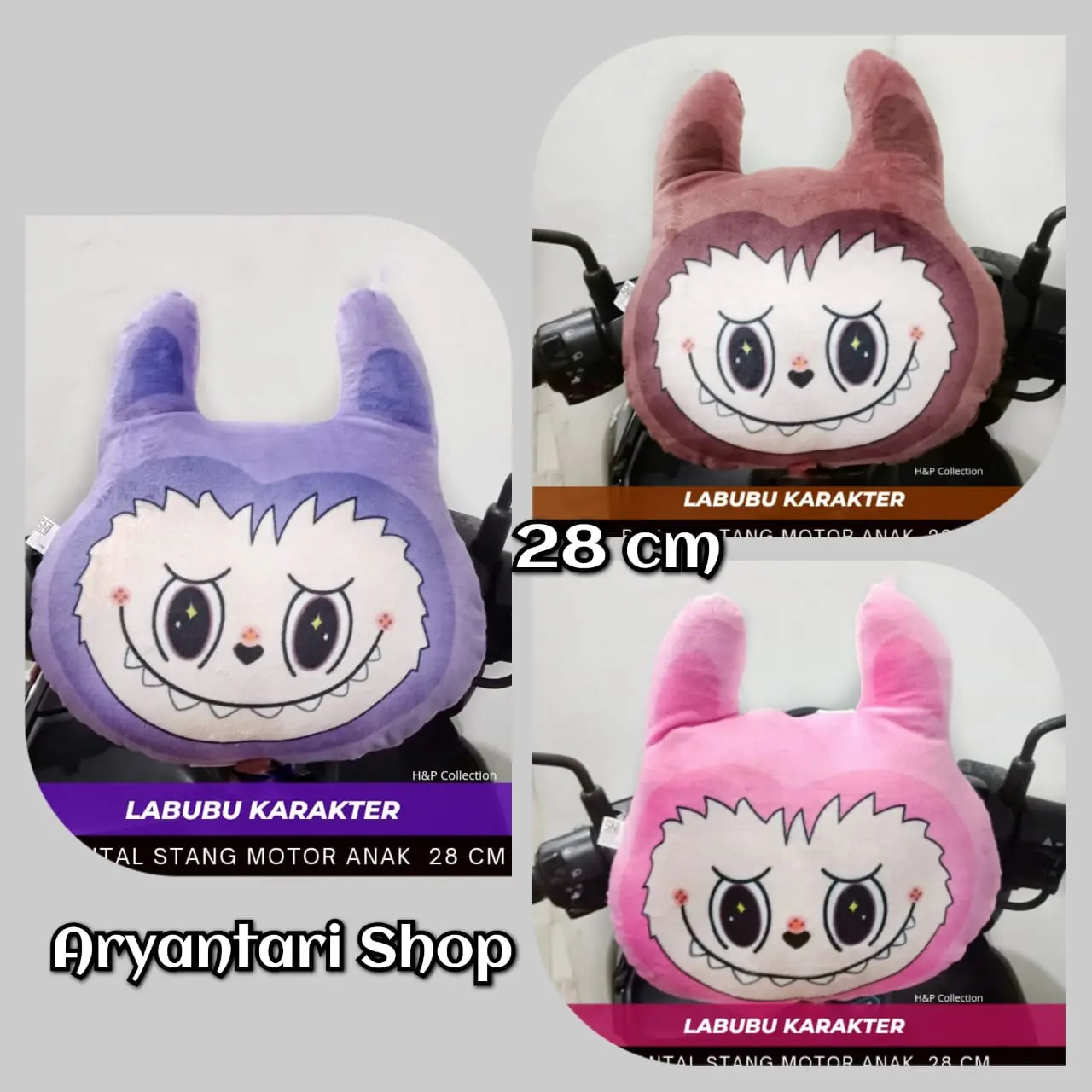Bantal Stang Motor Anak Viral LABUBU Printing SNI