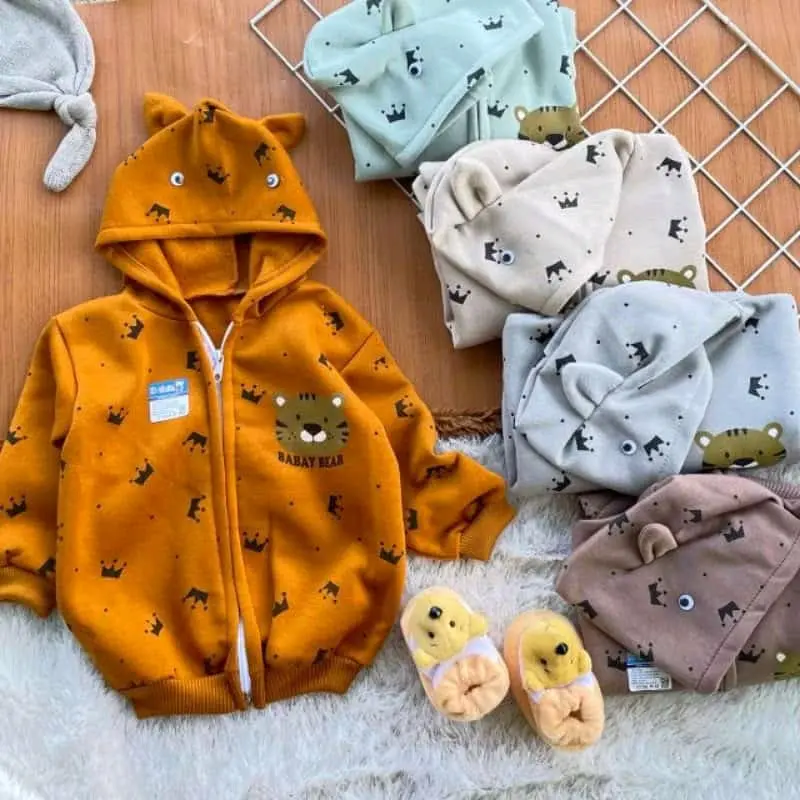 jaket bayi motif MAHKOTA 2-12bulan crown jacket baby
