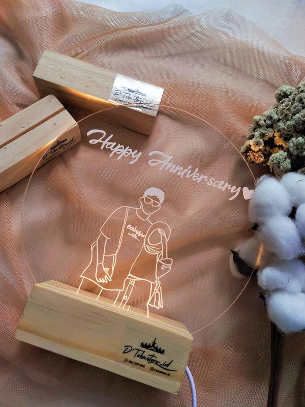 Akrilik custom lettering bulat, untuk gift kado anniversary hari jadi, wisuda graduation, birthday ulang tahun, wedding pernikahan, dll Gift - TOKA 3
