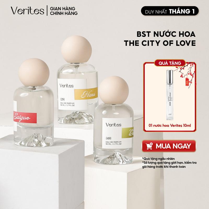  Bộ Sưu Tập Nước Hoa Verites - The City Of Love Collection The Truth In Dream 50ml EDP 20% 