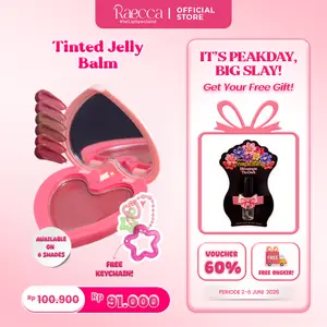 Raecca Tinted Jelly Balm - Rekomendasi Lipbalm Tinted Mencerahkan Bibir Gelap dan Menutup Two Toned Lips #1stLipSpecialist