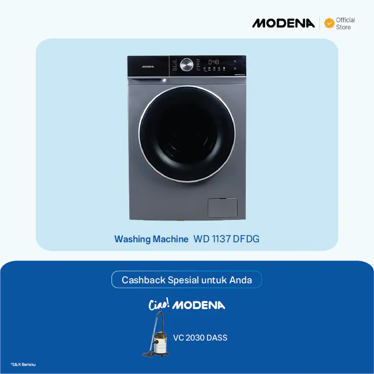 MODENA Washing Machine & Dryer - WD 1137 DFDG 0