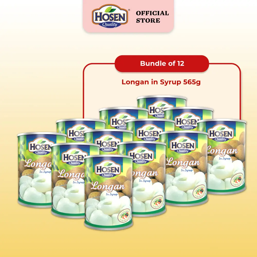 [Bundle of 12] Hosen Longan in Syrup 565g (Exp: 07/2027)