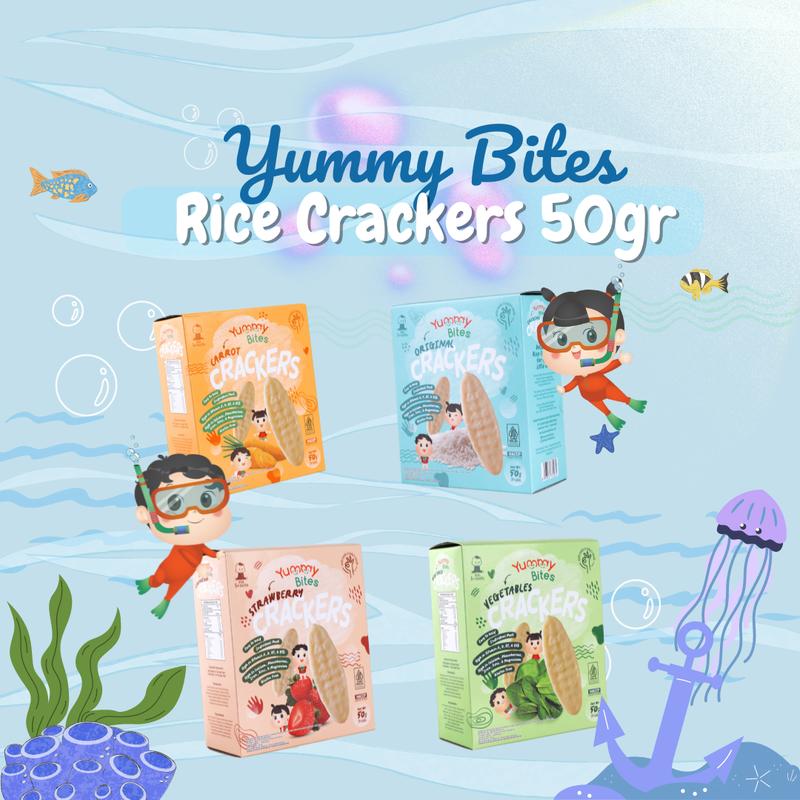 Yummy Bites Rice Crackers 50gr I BabyPausShop I Camilan Bayi Sehat - Camilan Anak Anak Kids 5