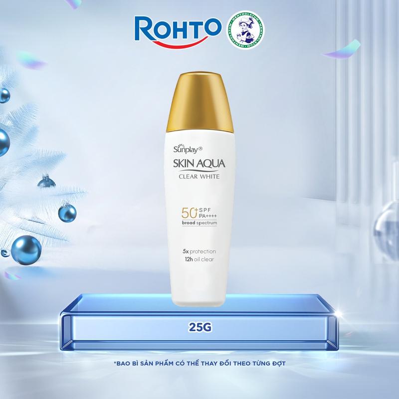  Sữa chống nắng hằng ngày dưỡng trắng Sunplay Skin Aqua Clear White SPF 50+ PA++++ 25g - Eco Vietnam 