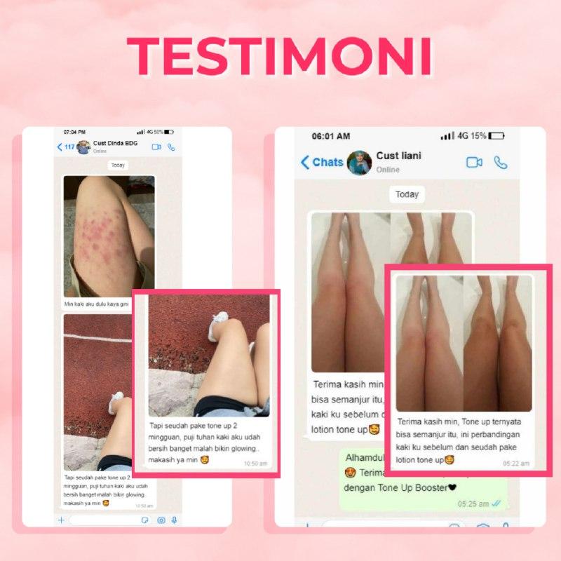 GLUMEVIT TONEUP BOOSTER Lotion Pencerah Kulit Penghilang Bekas Luka Whitening & Glowing 100 Gram Original Sudah BPOM Scrub 5