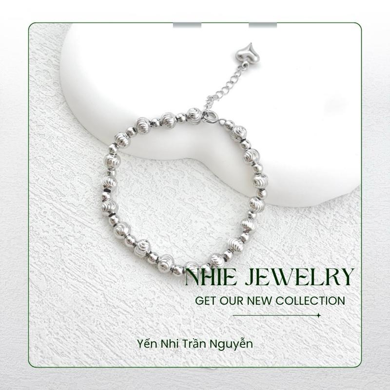 Lắc tay bi 6 Li -Chất liệu inox cao cấp không đen không rỉ sét không ra ten Trang Sức dánh cho nữ - có 5cm tăng đưa- Women