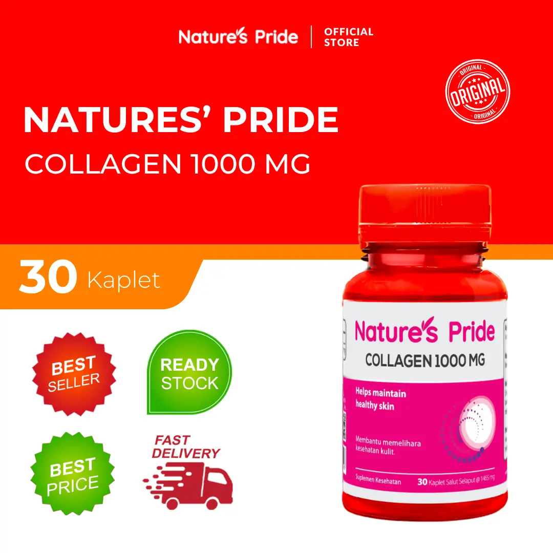 NATURE'S PRIDE COLLAGEN 1000 MG ISI 30 & 100 KAPLET SALUT SELAPUT - SUPLEMEN MAKANAN