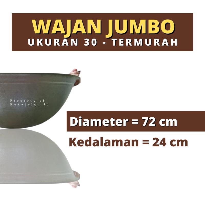 Wajan Jumbo Ceper Murah Ukuran 30 - Kuali Jumbo Super 30 - Wajan Katel Jumbo 2