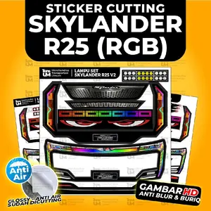 Sticker cutting lampu miniatur bus RKC SKYLANDER R25 RGB