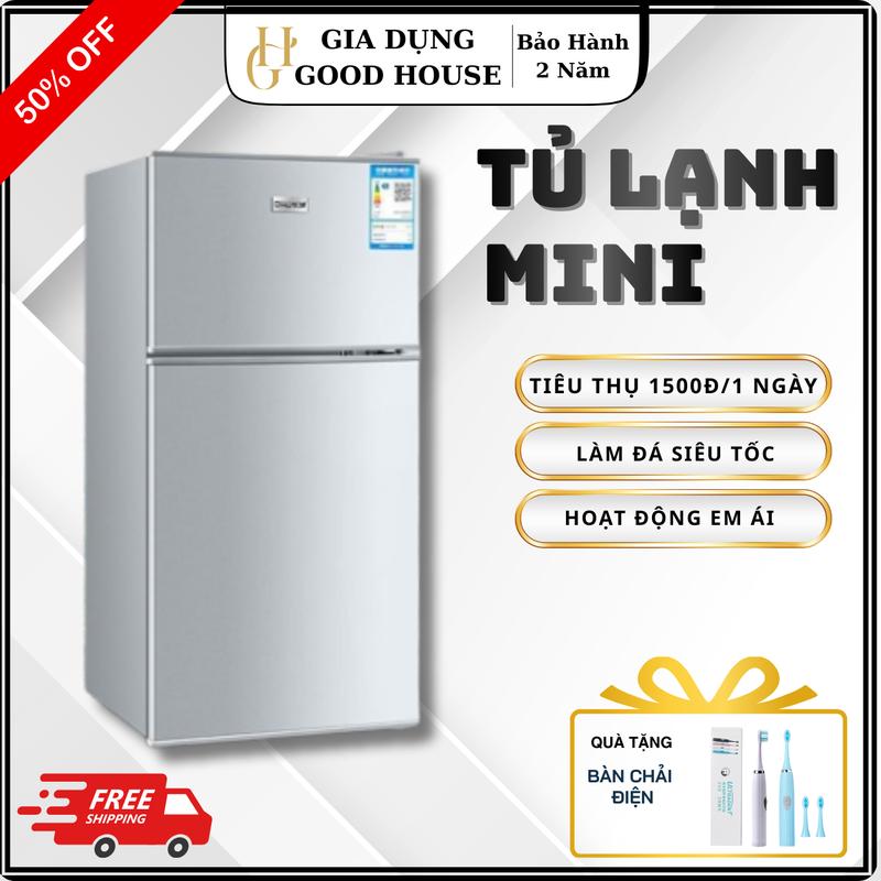  Tủ lạnh mini 2 cánh siêu tiết kiệm điện tủ lạnh mini nhỏ gọn tiện lợi thích hợp cho sinh viên gia đình nhỏ Bảo hành của nhà sản xuất Bảo hành quốc tế 