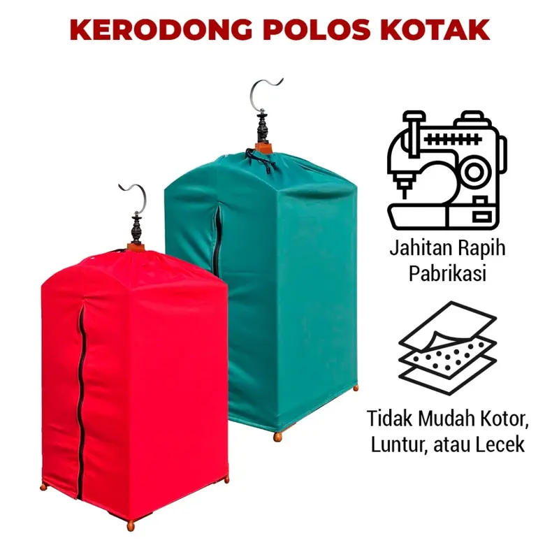Kerodong Polos Sangkar Kotak Double Layer Umi Kasum | Krodong Kotak Kosan Semua Burung 2