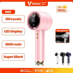 [COD] VEXIO Kipas Angin Portable Mini Turbo Genggam 100 Level Angin Turbo Super Dengan Display Pintar Angin Kencang Dan Kontrol Angin Senyap Handheld Fan N68