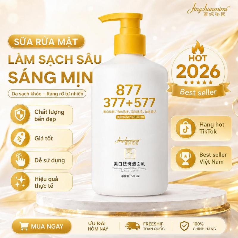 🔥 SỮA RỬA MẶT 877 377+577 – Làm Sạch Sâu, Da Sáng Mịn | Giá Tốt, Dễ Sử Dụng, Chất Lượng Bền Đẹp | HOT 2026 – Best Seller Việt Nam