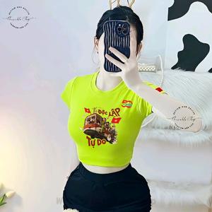 Áo Thun Croptop Thun Borip Form Basic Ôm Body In Hình Cờ Đỏ Sao Vàng 50 Năm "Độc Lập Tự Do Hạnh Phúc", Áo Cờ Đỏ Sao Vàng, Áo Kỷ Niệm, Quốc Khánh 2/9, Áo Thun Việt Nam, Áo Thun Quê Hương