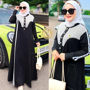 WIDYA BUTIK BANDUNG - AUDI DRESS BAJU WANITA CASUAL WARNA HITAM TERBARU