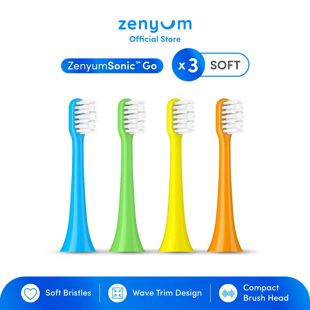 ZenyumSonic Go Brush Head (Portable, Lightweight, IPX7 Waterproof, 3 Modes, Rechargeable, 2 Minute Timer, Sonic Technology)