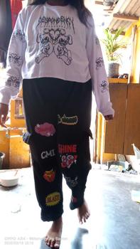 Product Review of ONE SET DESPONDENCY SWEATER CROP+ CARGO BLAST WANITA SET TERBARU Crop Top Lengan Tangan Panjang Motif Sablon Keren Stylish Modern Celana Setelan Cewek Bahan Flecee Linen Topi from E**g A**h 2