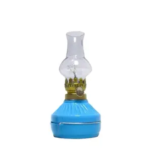 GSM Rukun Lampu Teplok Ublik Semprong Minyak Tanah Baterai 2 LED Super Terang Plastik Biru Kuning Ungu Orange Hijau Oranye Lampu Rumah Praktis & Tahan Lama