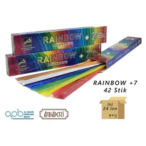 DUPA LIDI WANGI.BUHUR 7 RAINBOW .AGARBATTI . RAINBOW . Mix 7 in 1. 42 STICK MEREK ALBAKRI