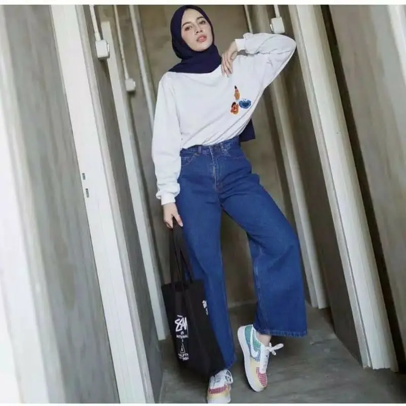 Kulot Jeans Highwaist Lipat 5