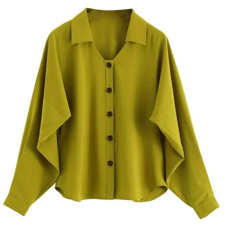 lime atasan kemeja terbaru atasan blouse cantik trendy Baju Wanita Kancing Busui Crinkle Airflow 4
