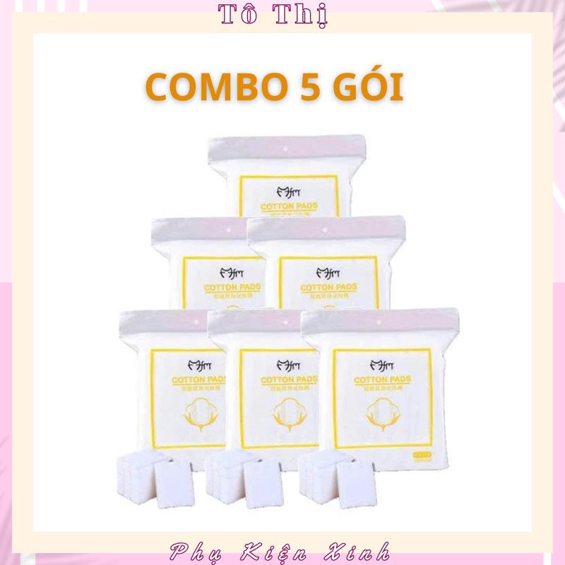 Combo 5 bịch bông tẩy trang Cotton Pad MẪU CŨ 222 miếng