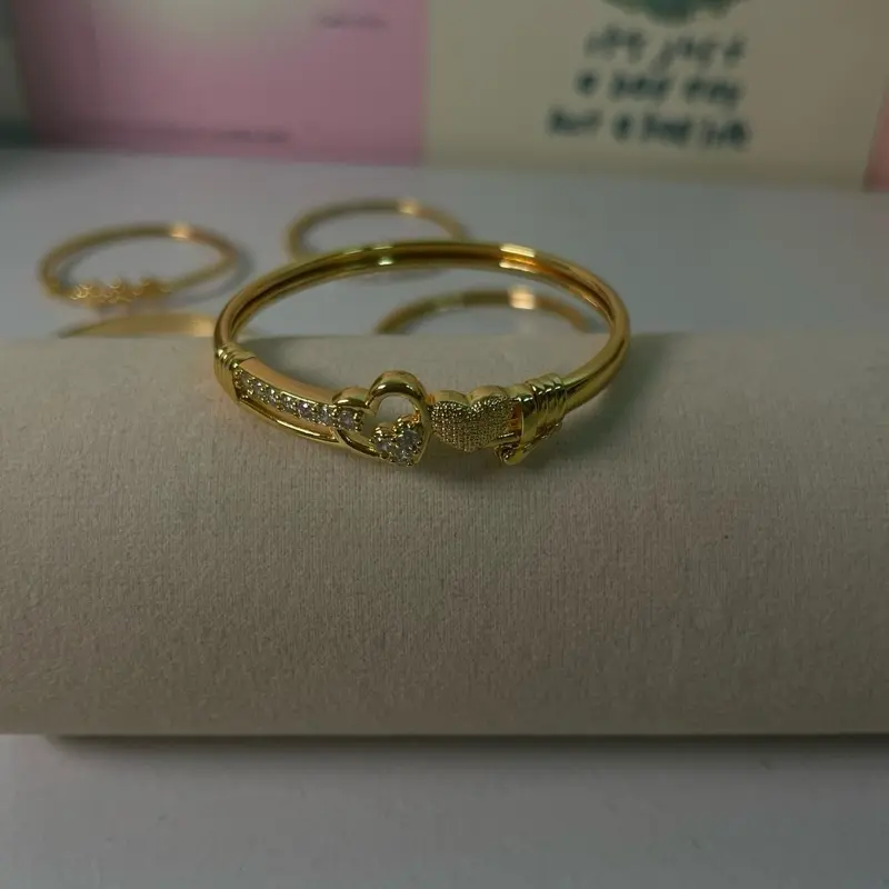 Gelang anak anti karat diameter 4,3cm-5cm Gold Bracelets Pengait 7