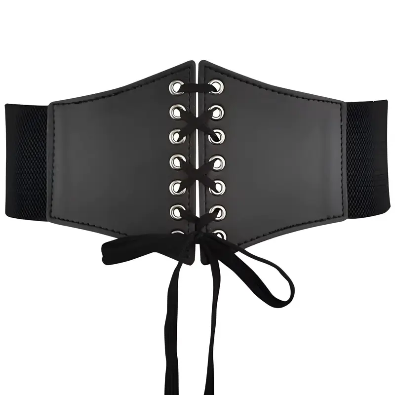 Korset Belt Wanita Girdle Waist Wide Korean Style Sabuk Tali Strap Hitam Aksesoris Karet 0