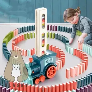 KARTU DOMINO / OTOMATIS BALOK KERETA API MAINAN PENEMPATAN / MAINAN EDUKASI ANAK DOMINO TRAIN