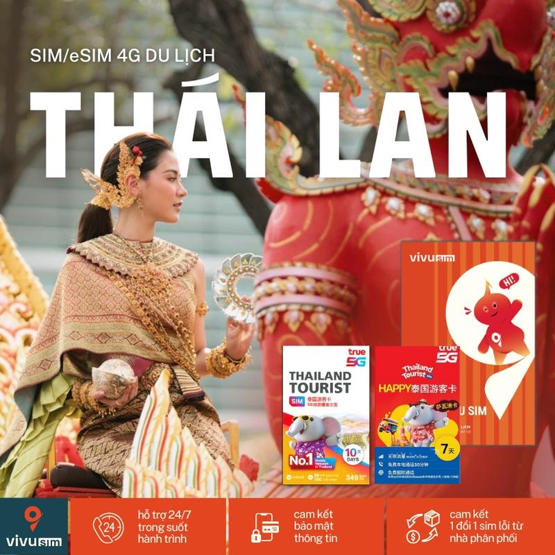 (DTAC 15Gb) VIVU SIM 4G Thái Lan 07 ngày - Sim có số điện thoại - 30 phút nghe gọi tại Thái - sim Phone du lịch giá rẻ 0