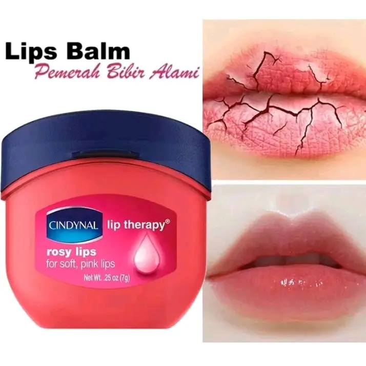 (PAKET HEMAT 2PCS) Lip Balm Rosy Lips Pemerah Bibir Alami untuk Pria dan Wanita Pink Lips 0