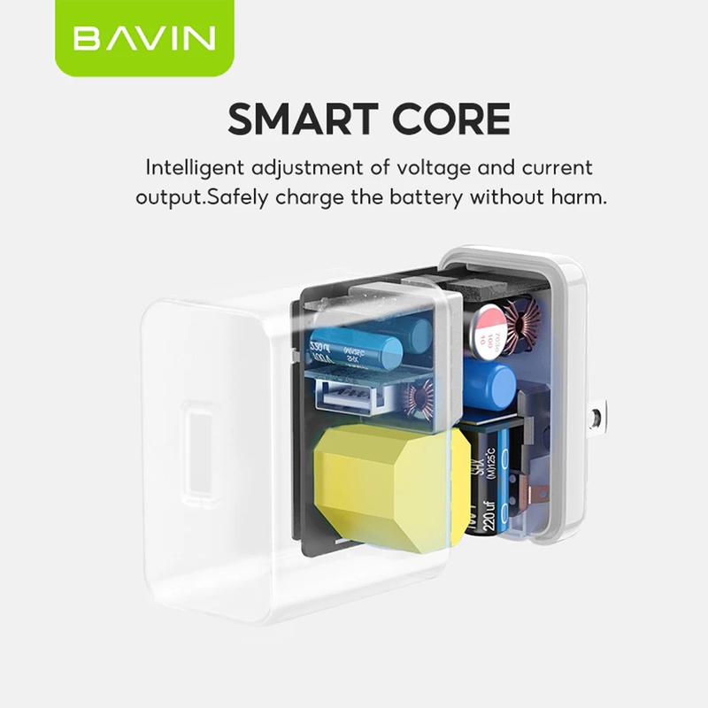 Product Introduction of BAVIN PC516 2.4A Mobile Phone Wall Charger Mini Universal Charger Quick Charge Adapter for Micro / iPh / Type-C Android Charging Smartphone For Electronic Cellphone 7