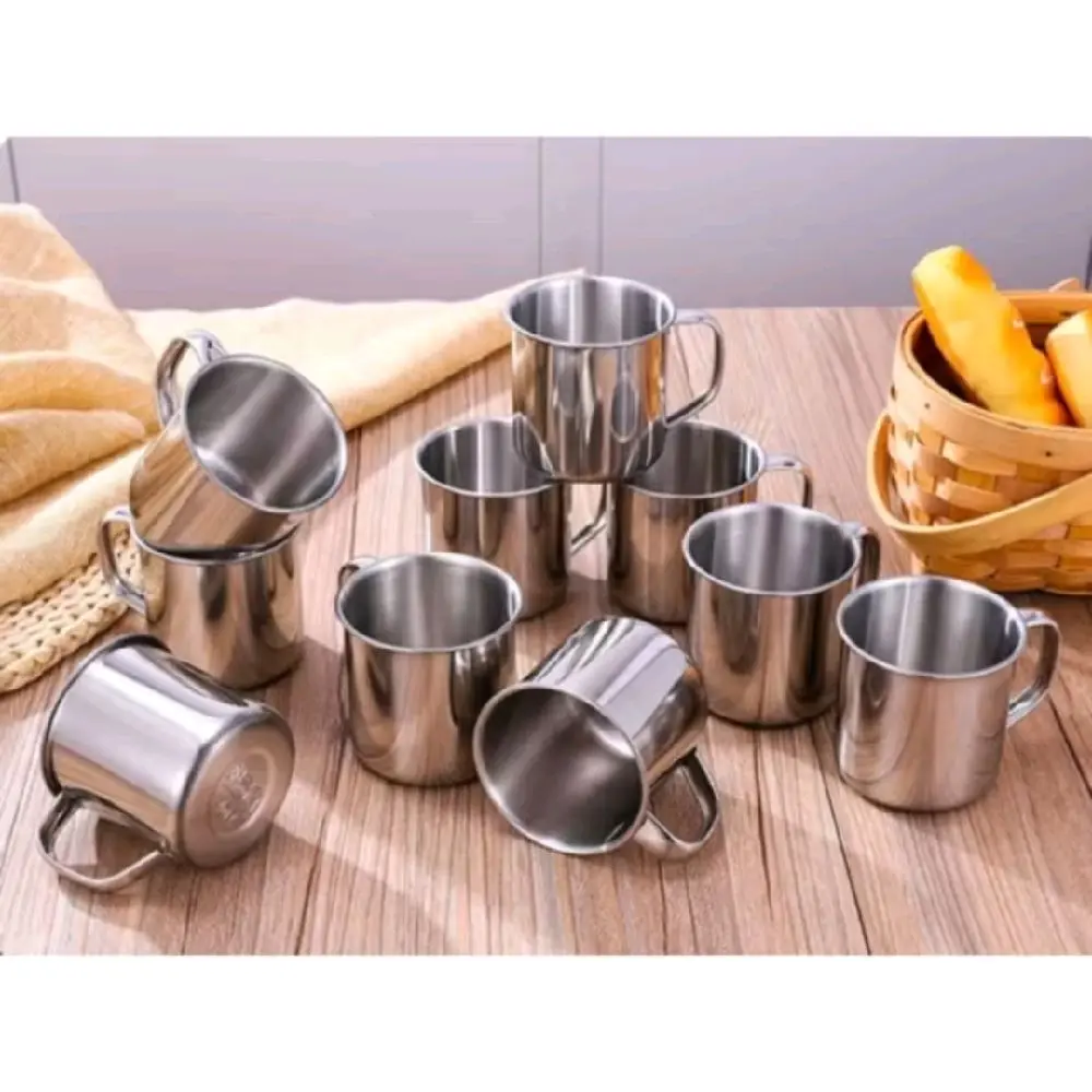 (Paket Hemat 12pcs dan 6pcs) Gelas Mug Stenlies UK 7cm Stenlies Steel Tahan Lama dan Praktis untuk Minuman