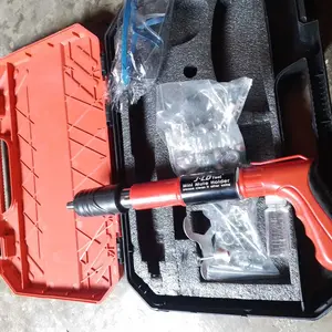 JLD Pistol Paku Beton Manual SENYAP Tembus Baja 6mm, 5 Level, FREE 50 Paku & Safety Gear, Tanpa Listrik, Ringan 620g, Cocok untuk Pasang AC/CCTV/Pipa alat  paku  tembak Kayu Kuat Plastik