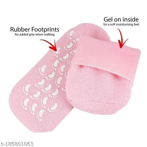 Kaos Kaki Gel Spa Gel Socks Merah Muda / Pink Anti Slip 4