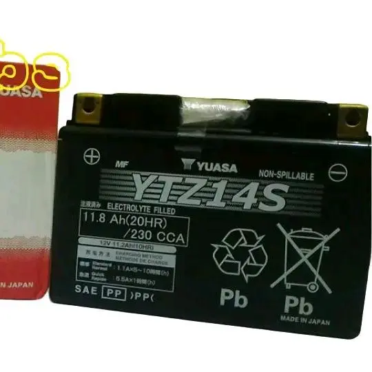 Aki Yuasa YTZ14S alterntf Motobatt MBTZ14S Honda / Genset Honda EU65