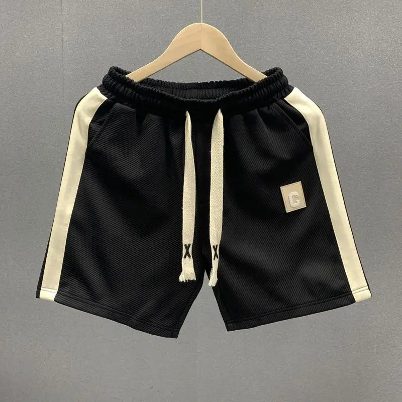Waffle Shorts Men's Fashion Brand Middle Pants Fifth Pants Summer Thin Casual Pants Trendy Loose Sports Men's Pants Menswear Trouser Tropical