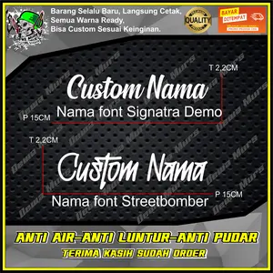 Cutting Sticker CUSTOM NAMA apa bila gak ada chat atau catatan saya kirim sesuai gambar