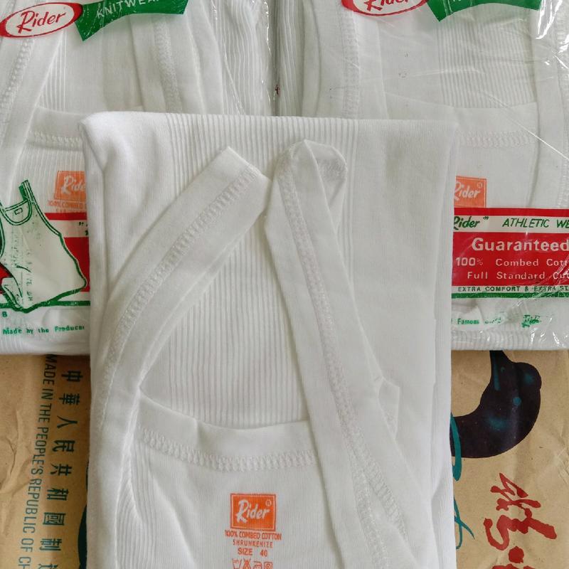 3 Pcs singlet Rider R 123b / R 123 b kaos dalam singlet pria dewasa salur bahan katun nyaman Tank 1