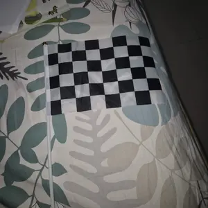 【New Arrivals】20pcs Race Racing Checkered bendera Bendera Balap Race Hand bendera Bendera Tangan Motif Catur Kotak Hitam