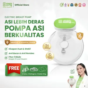 Mom Uung Pompa ASI Elektrik Tanpa Kabel Hospital Grade – Hisap Kuat Stabil, Pengosongan Optimal Lebih Cepat – Dual Mode – Garansi 2 Tahun