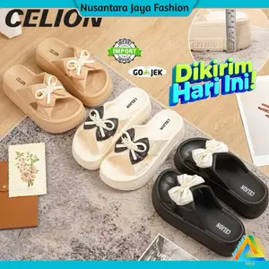 Sandal Wedges Wanita Pita Kekinian Empuk Nyaman Cantik 1105-4