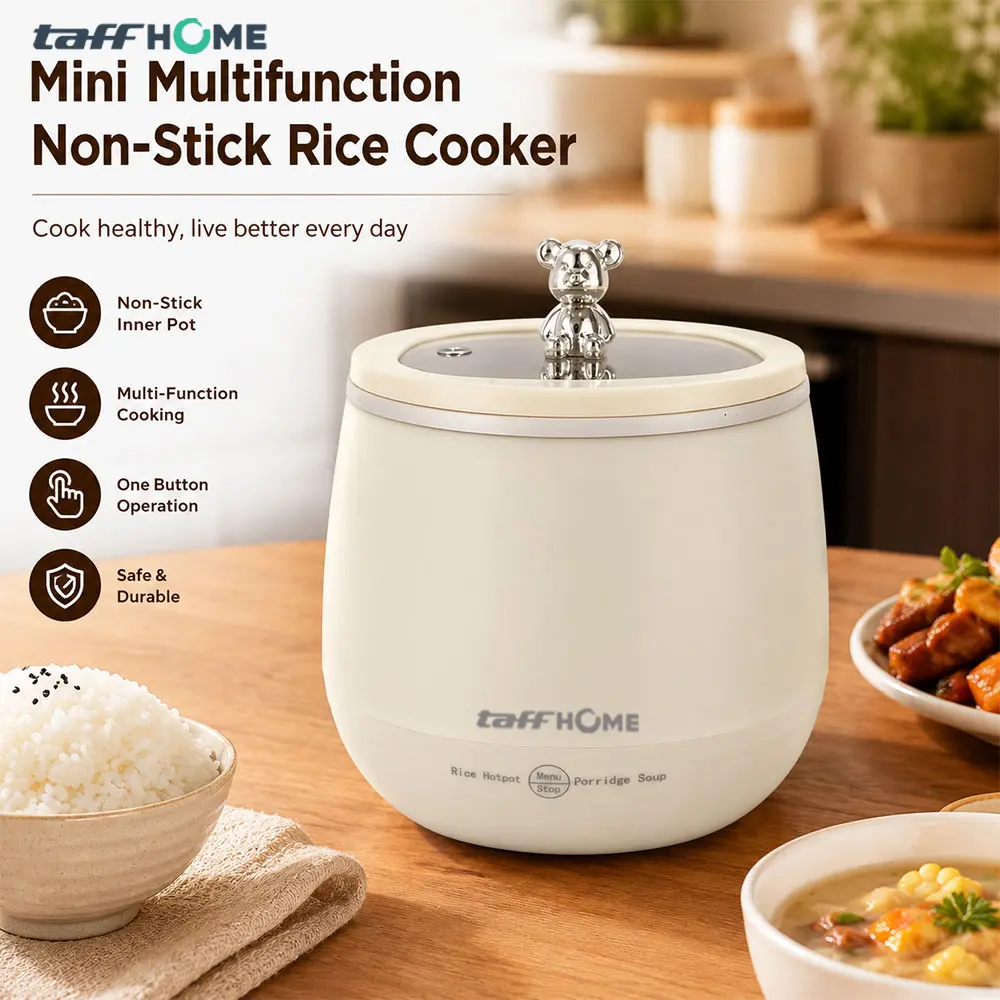 TaffHOME Rice Cooker Mini Penanak Nasi Multifungsi Non Stick 1.8L 450W - JKS16S