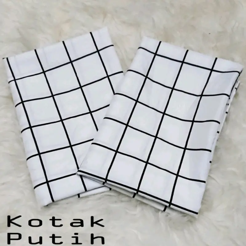 sarung bantal guling paket sarung bantal motif kotak kotak sarung guling tali sarung bantal standar Resleting 3